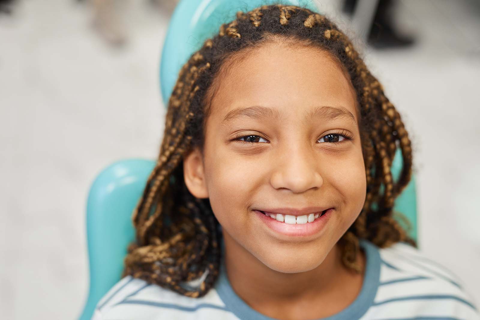 young patient smiling at the orthodontist young patient smiling at the orthodontist