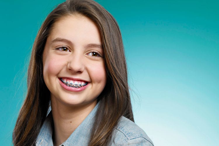 AAO Kiley teen girl wearing braces