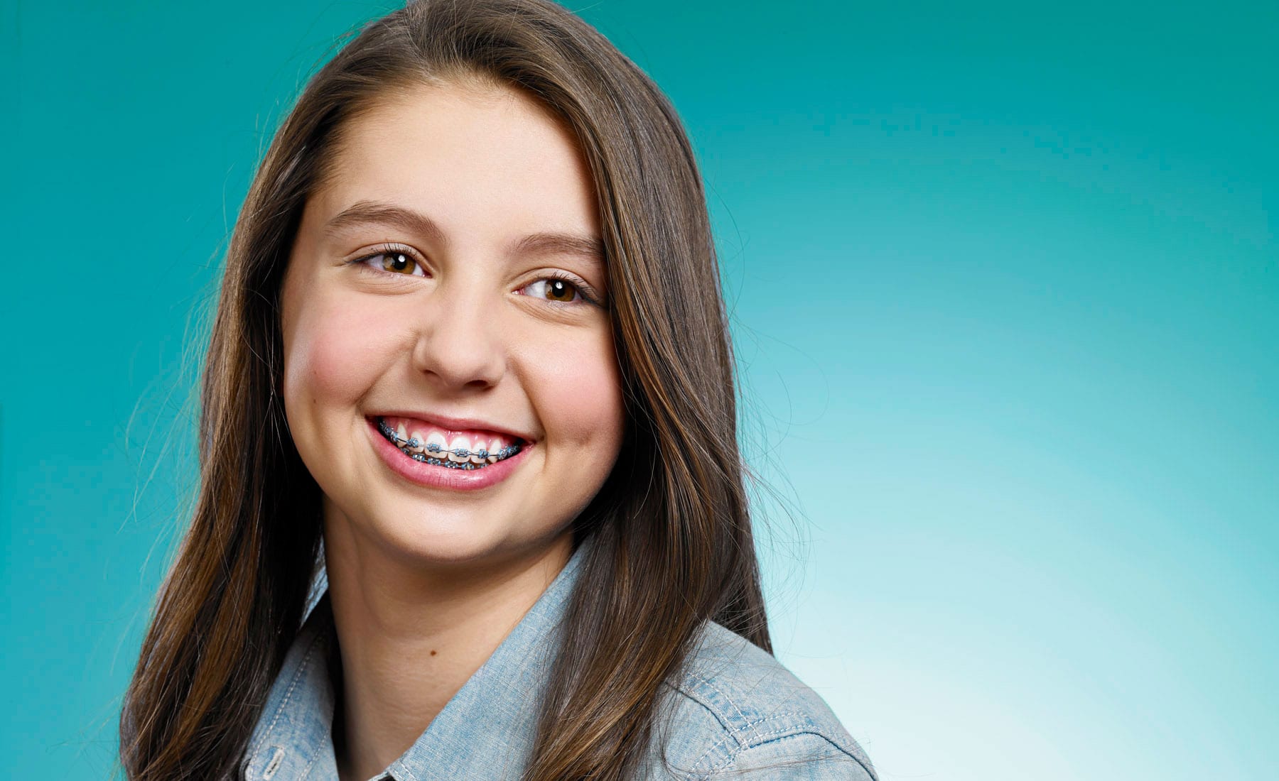 AAO Kiley teen girl wearing braces