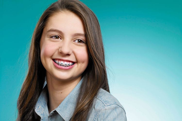AAO Kiley teen girl wearing braces